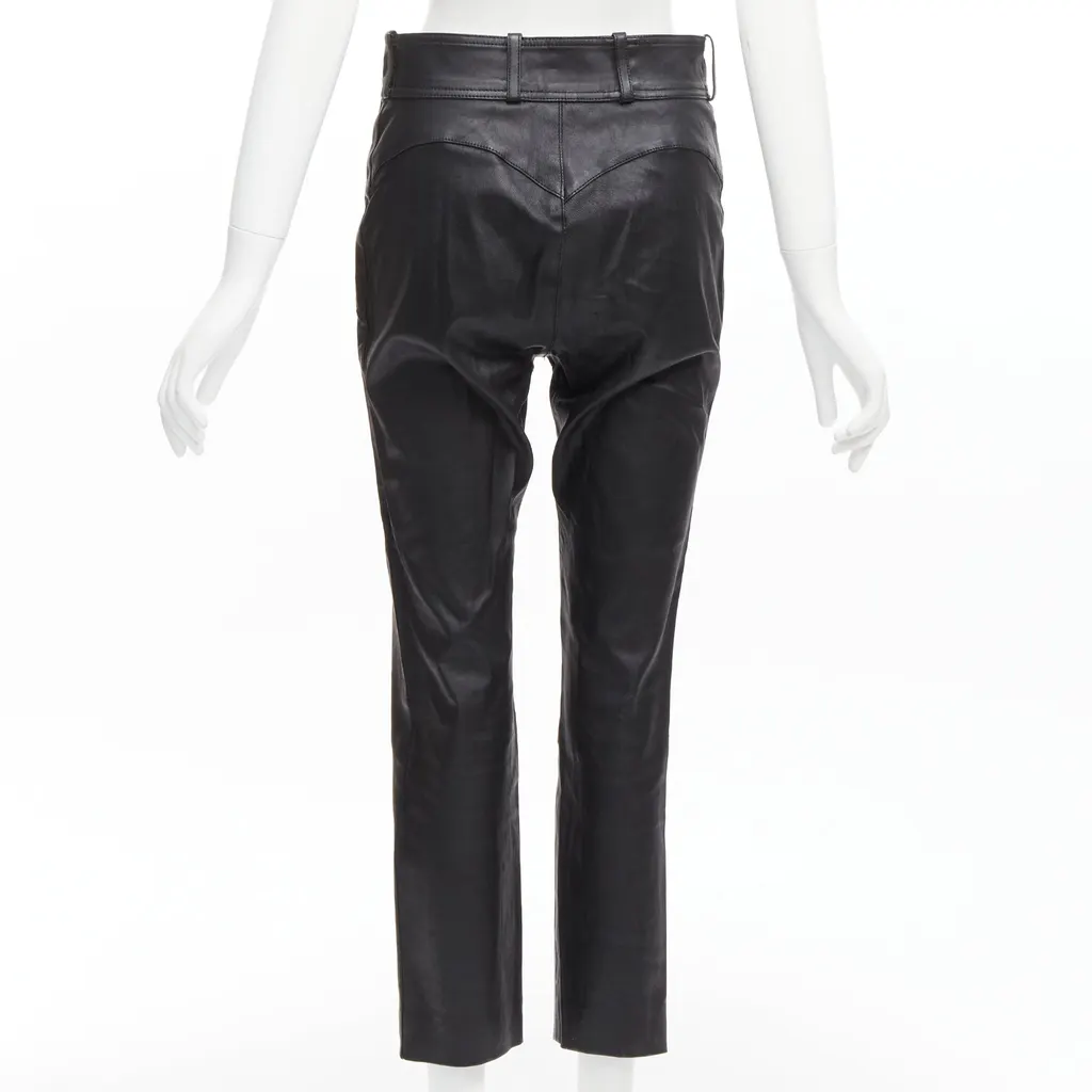 Balenciaga Moto Leather Pants Black Leather Good - Box View