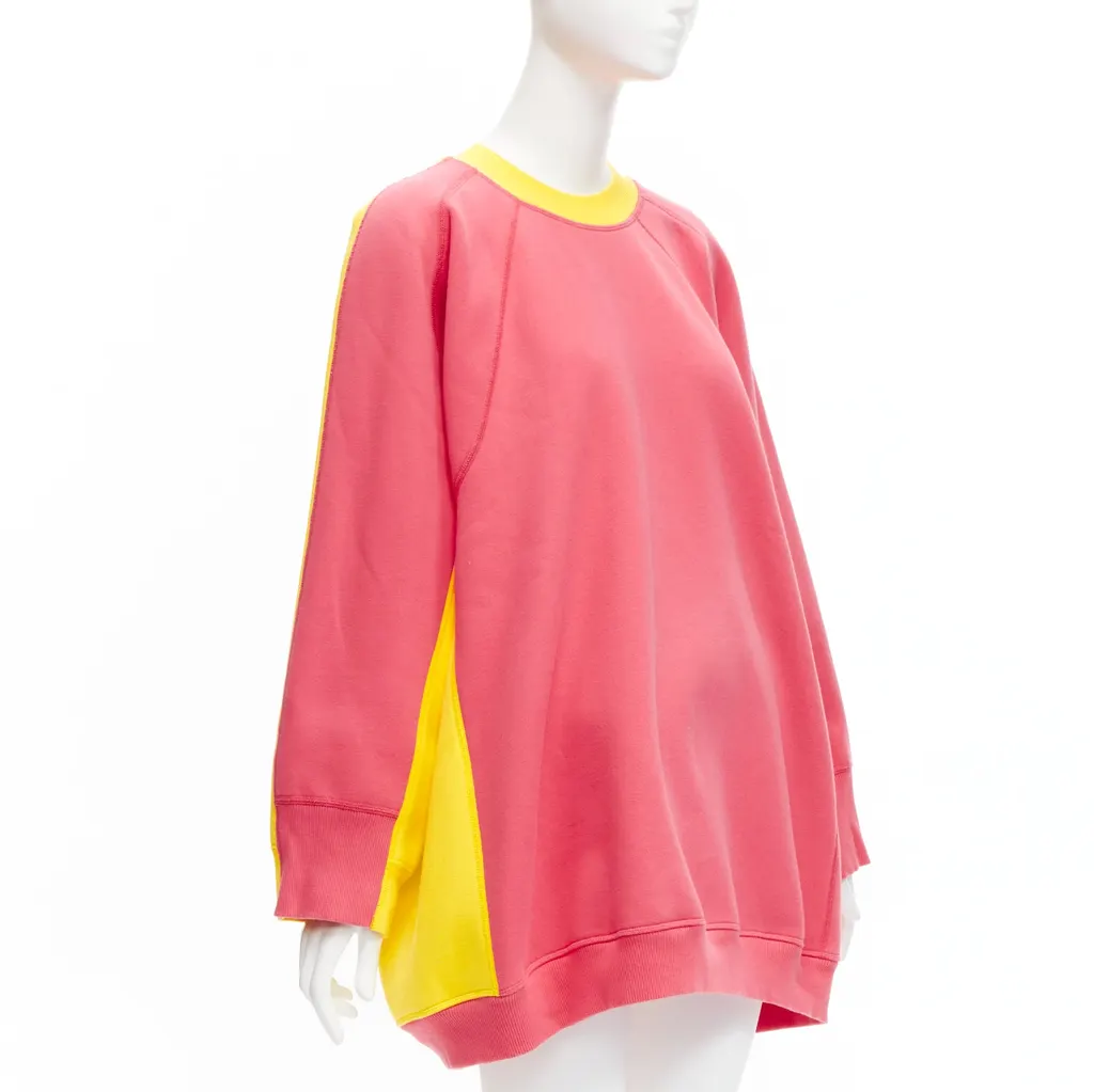 Celine Contrast Back Sweatshirt Yellow Cotton Never worn - Back View