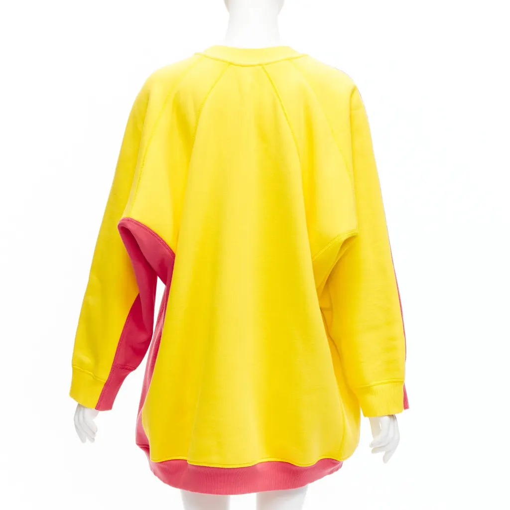 Celine Contrast Back Sweatshirt Yellow Cotton Never worn - Box View