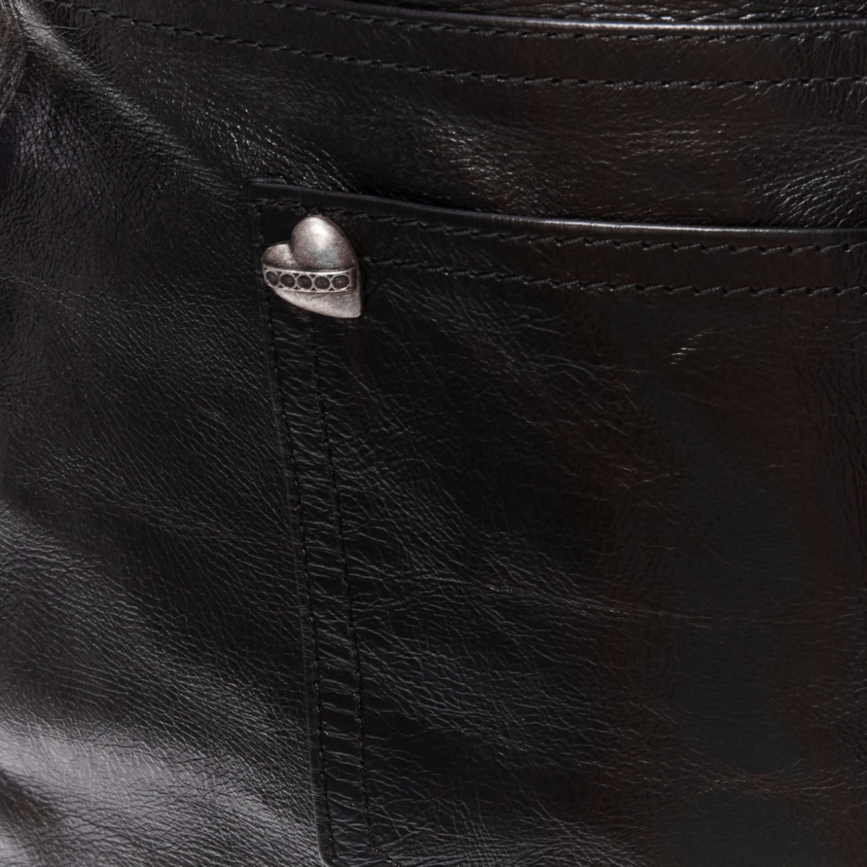 Saint Laurent Charm Leather Skirt - Detail 2