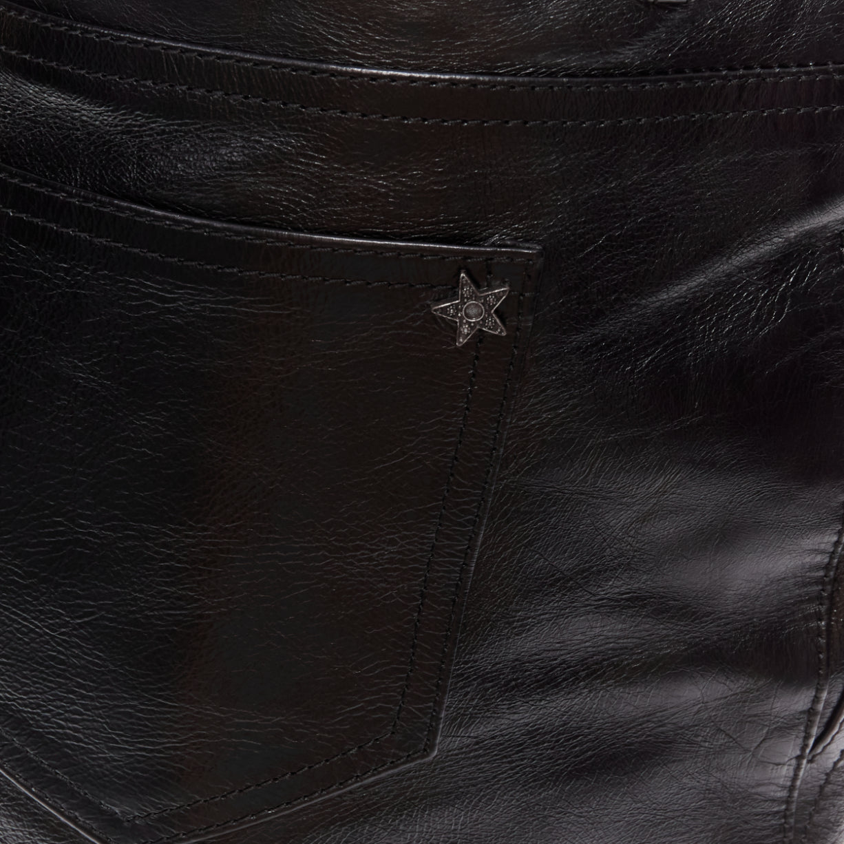 Saint Laurent Charm Leather Skirt - Image 10