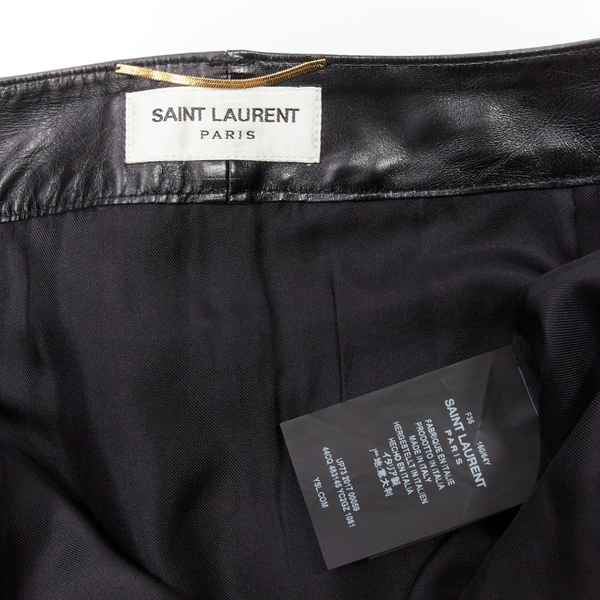 Saint Laurent Charm Leather Skirt - Image 11