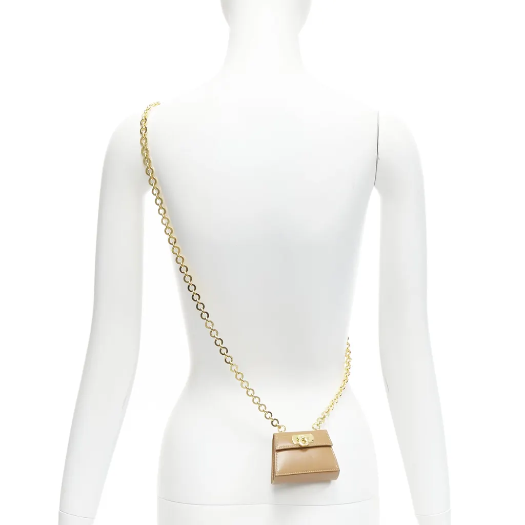 Salvatore Ferragamo Gancini Gold Leather Very good - Back View