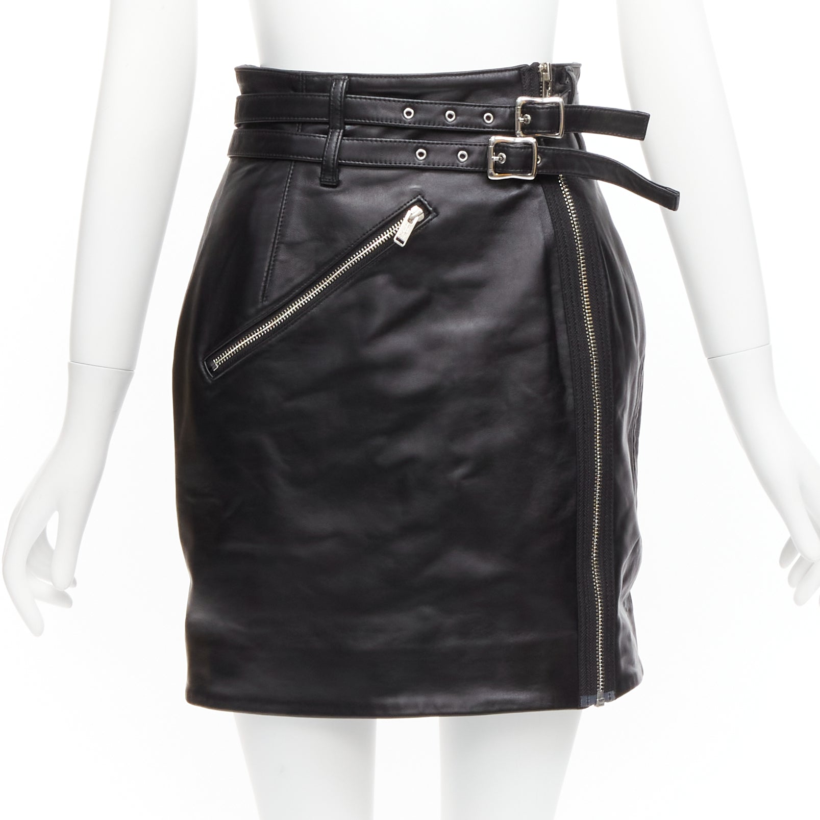 Undercover Biker Leather Skirt