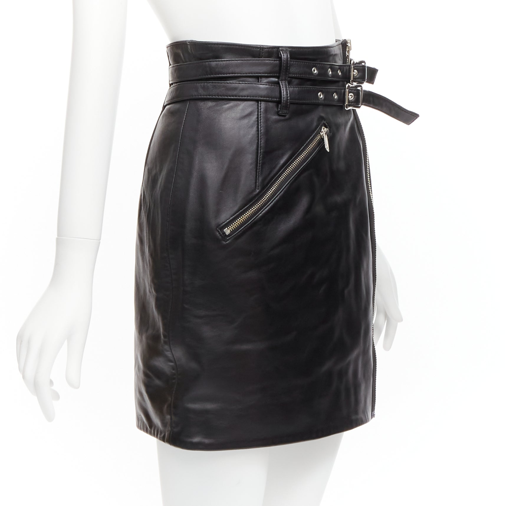 Undercover Biker Leather Skirt - Image 6