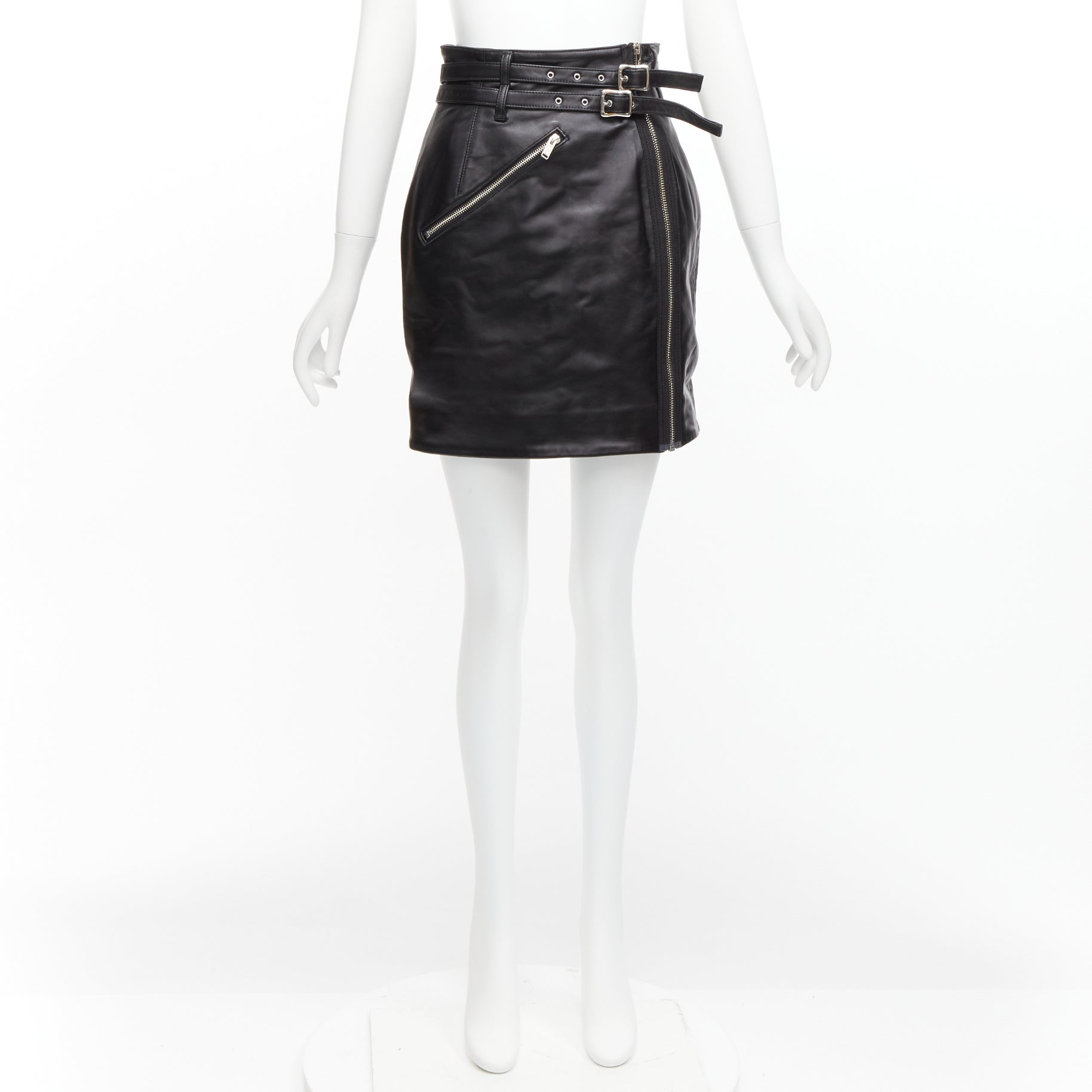 Undercover Biker Leather Skirt - Image 11