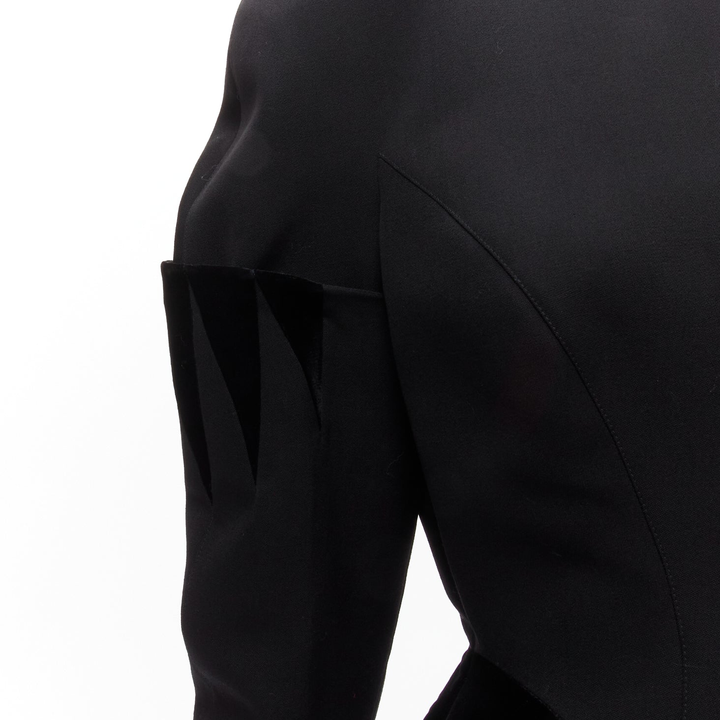 Thierry Mugler Velvet Peplum Jacket - Back view