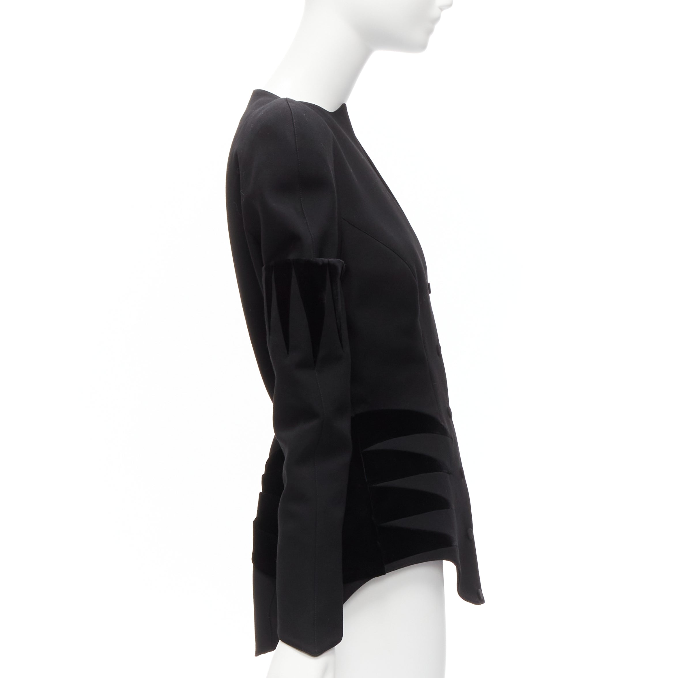 Thierry Mugler Velvet Peplum Jacket - 4