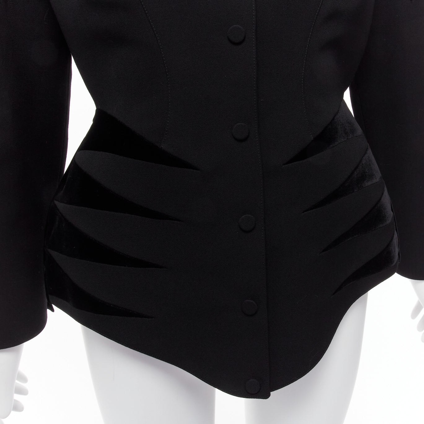 Thierry Mugler Velvet Peplum Jacket - Image 10