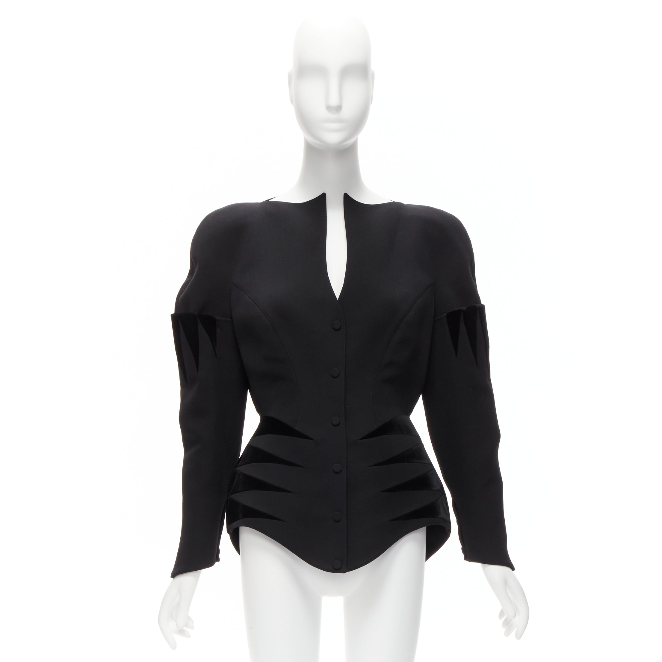 Thierry Mugler Velvet Peplum Jacket - Image 12