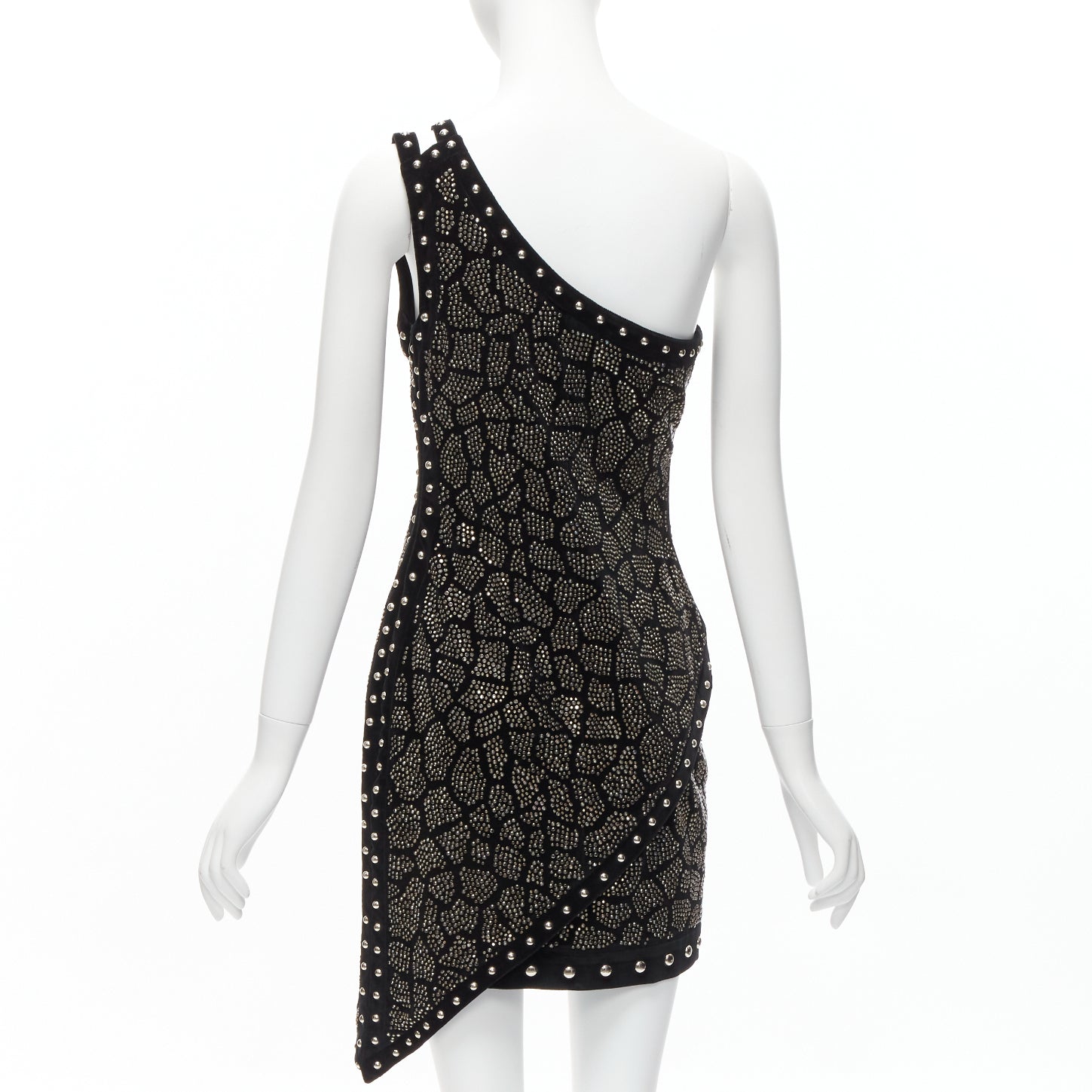 Balmain Studded Velvet Dress - Side view