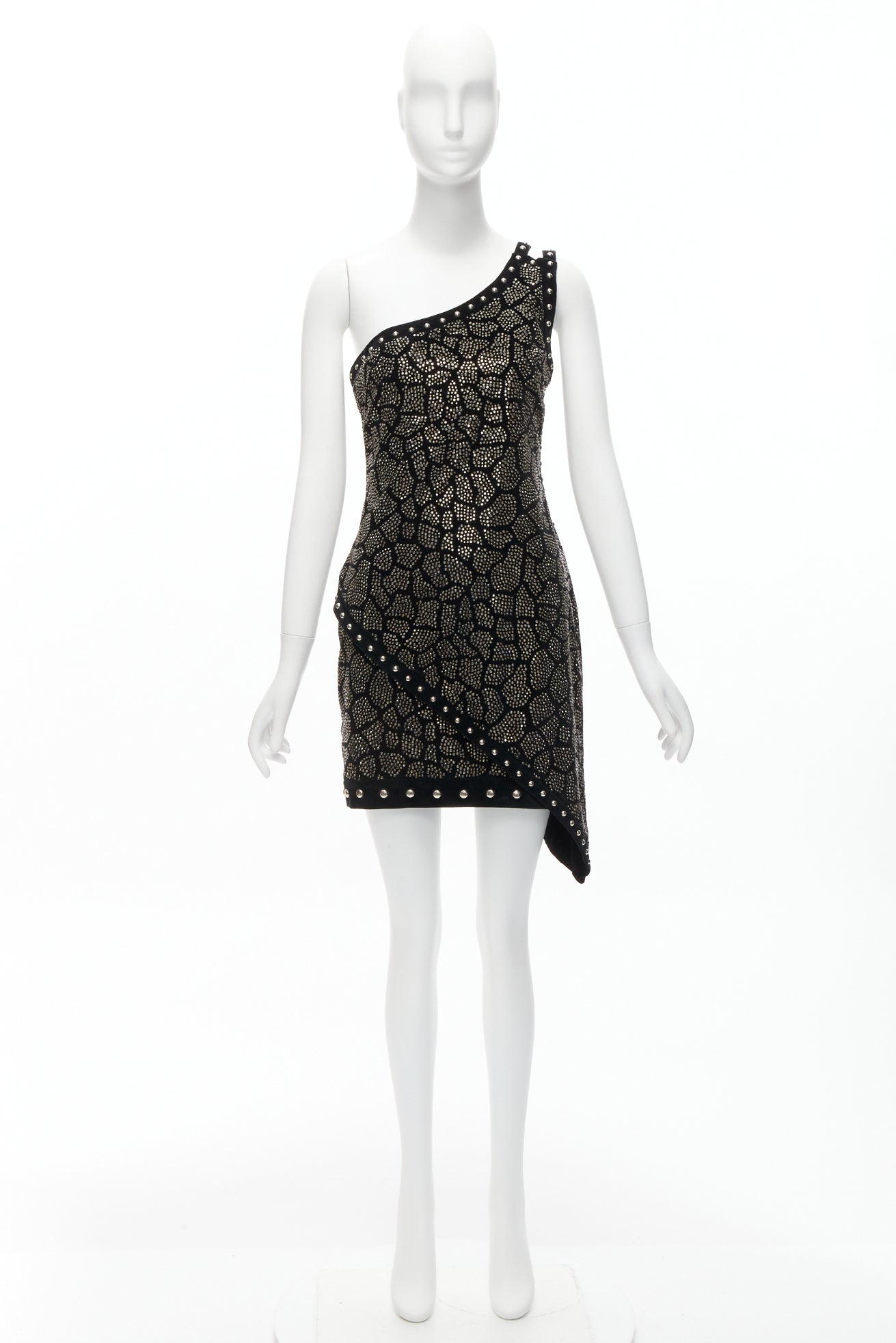 Balmain Studded Velvet Dress - Image 12