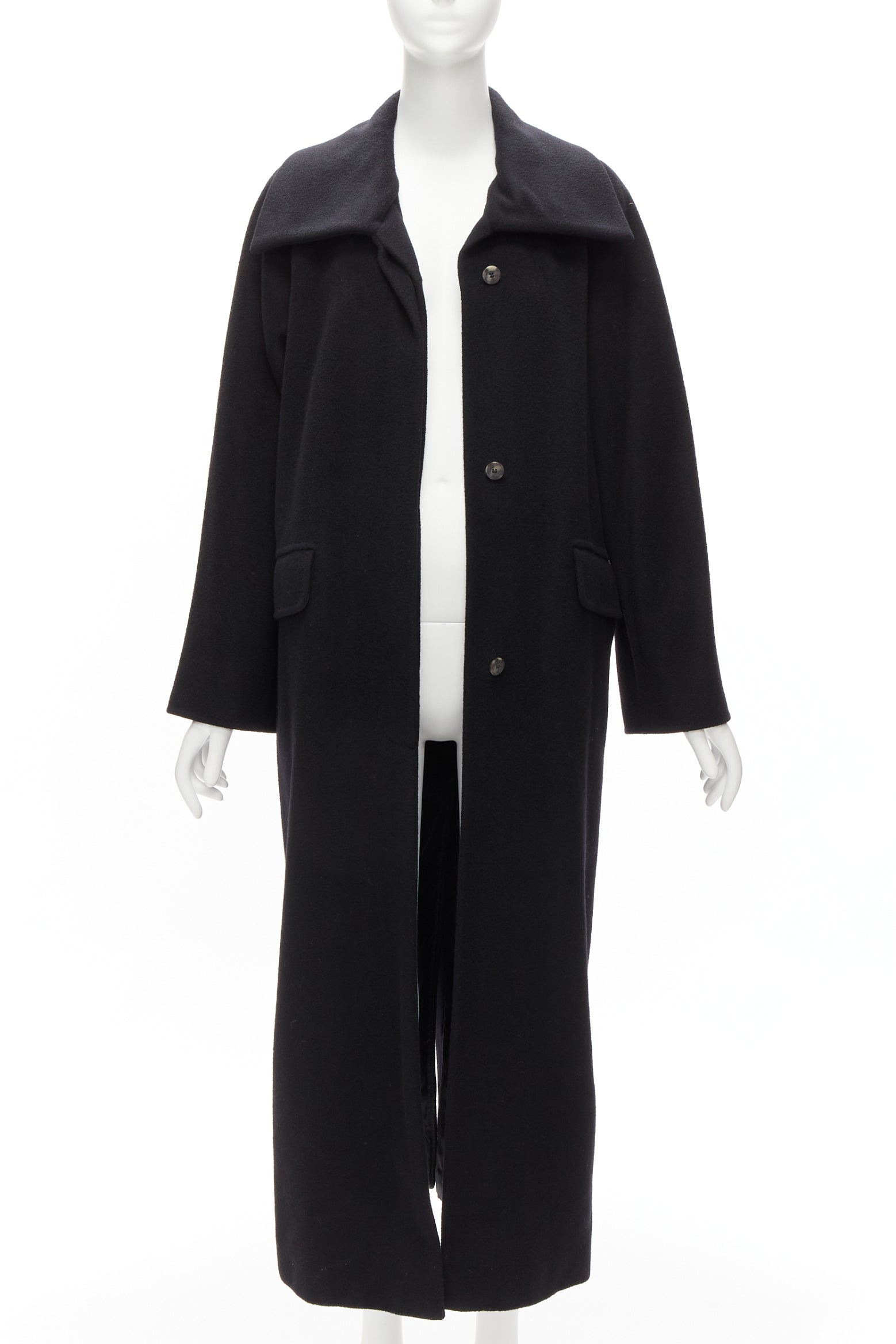 Max Mara Black Wool Coat - Detail 2