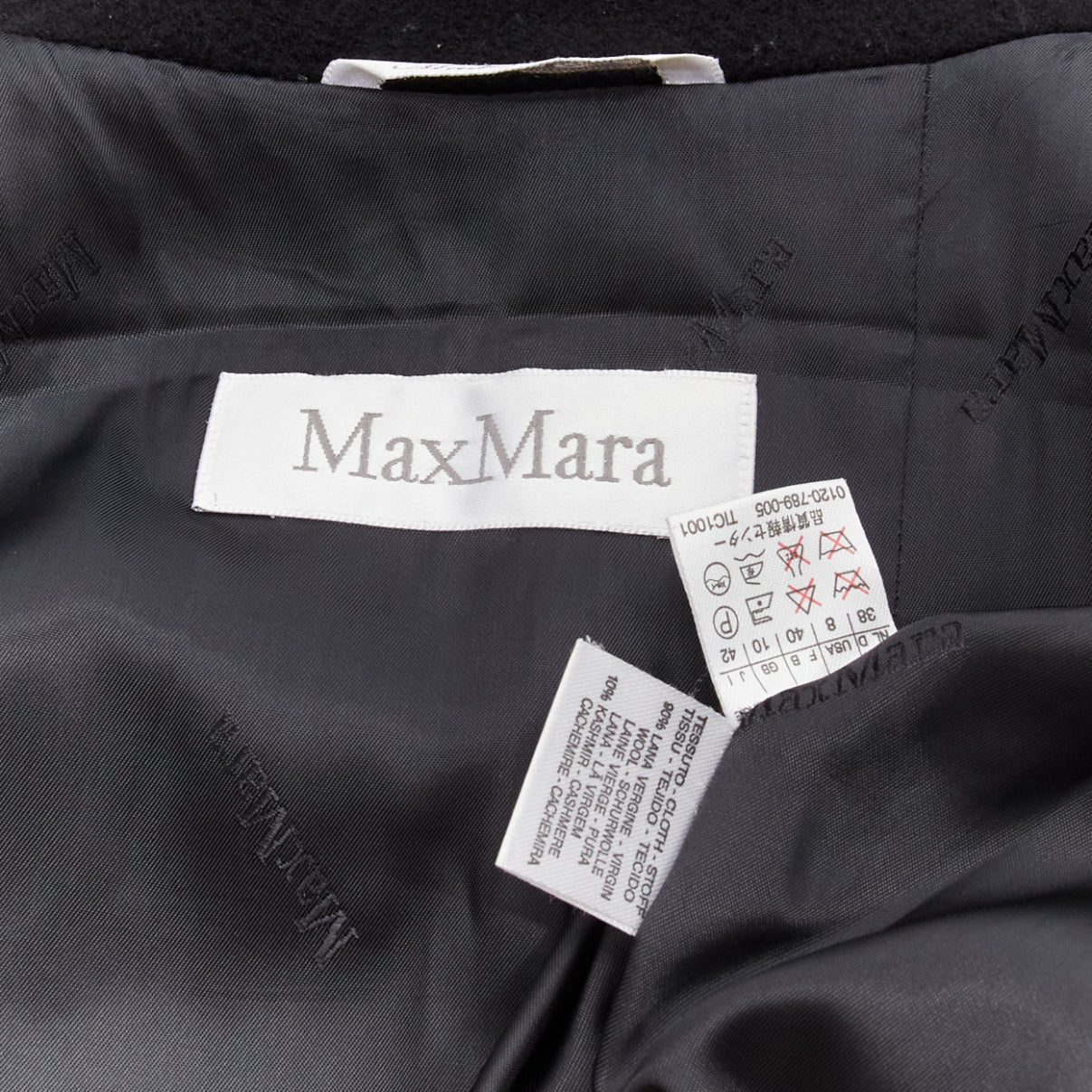 Max Mara Black Wool Coat - Image 11