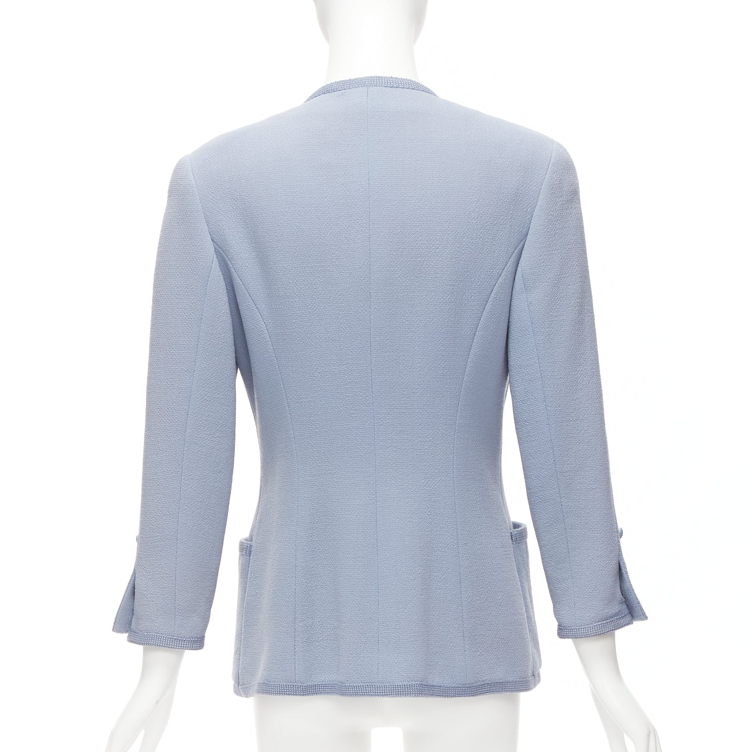 Chanel Powder Blue Wool Jacket - Detail 1