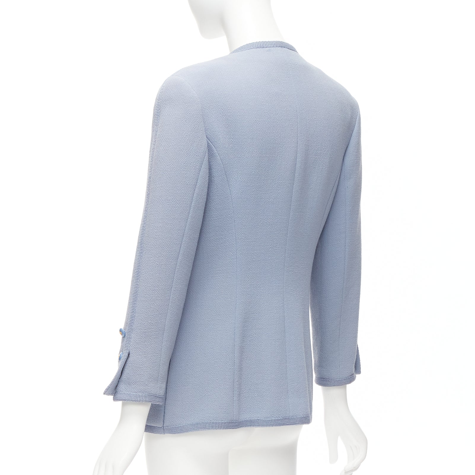 Chanel Powder Blue Wool Jacket - Detail 2