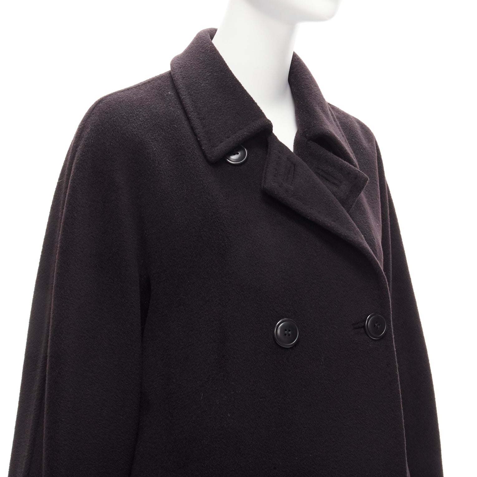 Max Mara Black Wool Coat - Back view