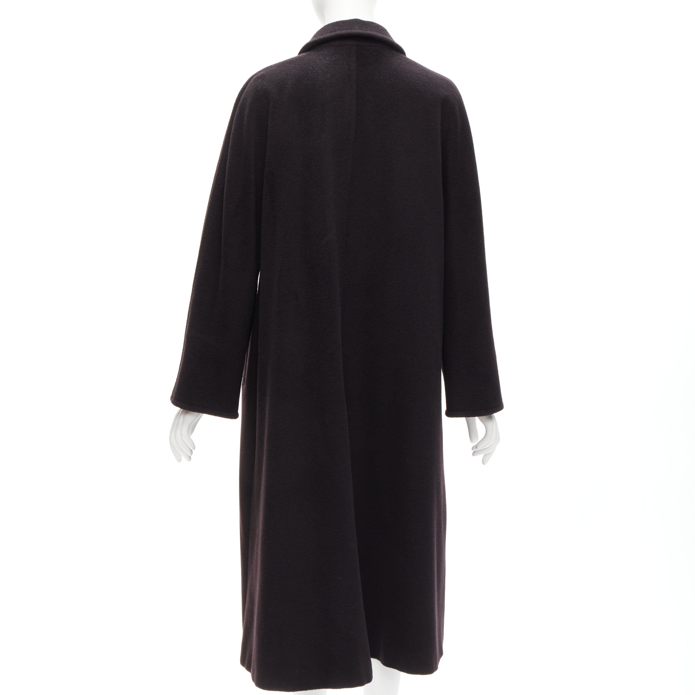 Max Mara Black Wool Coat - Side view