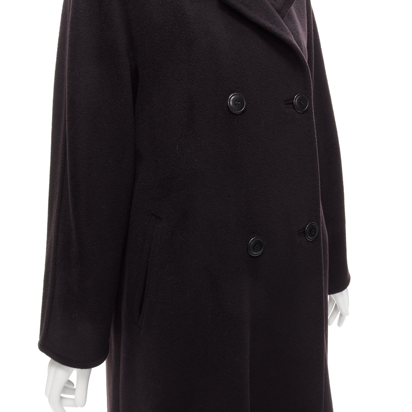 Max Mara Black Wool Coat - Detail 2