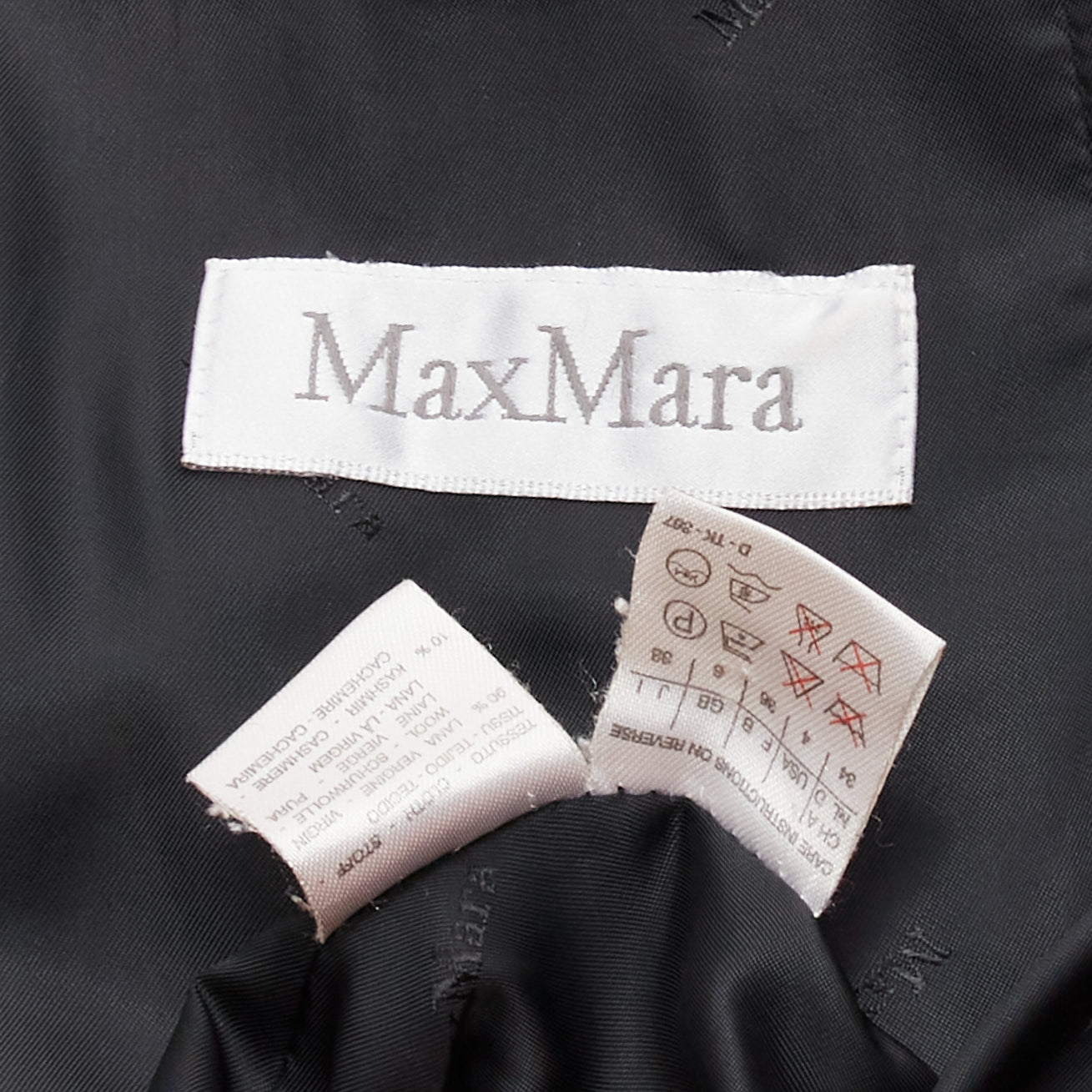 Max Mara Black Wool Coat - Image 10