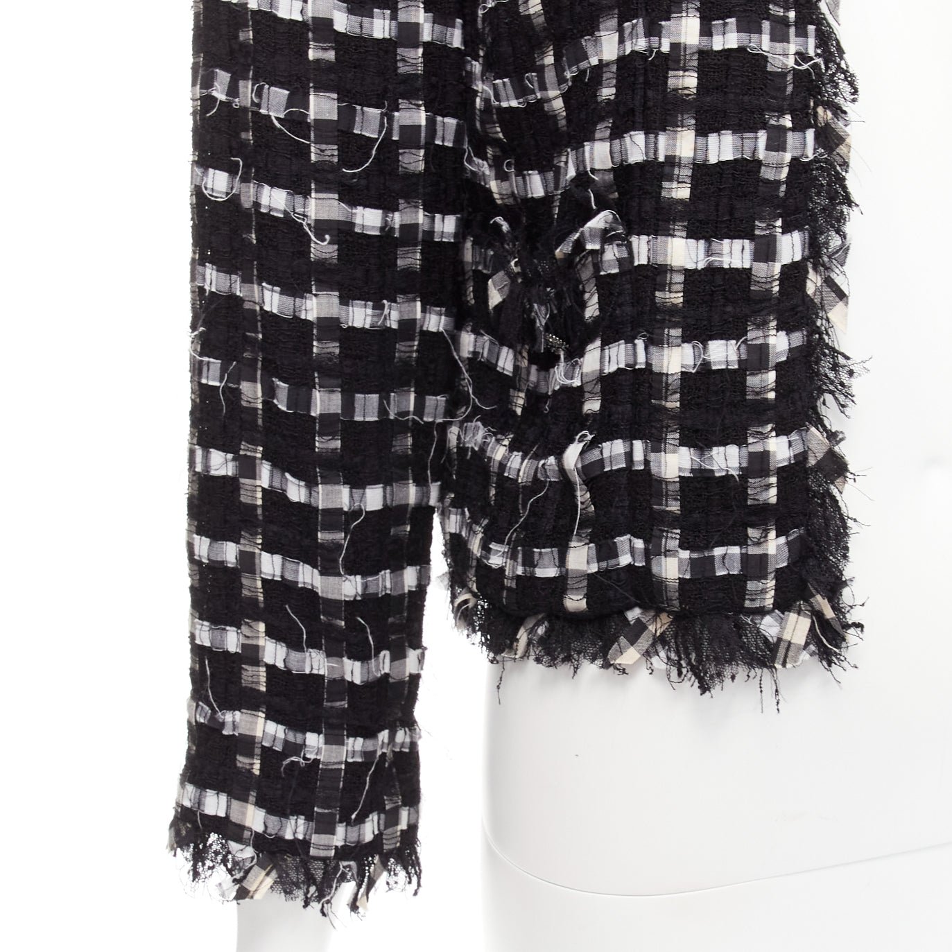 Chanel Frayed Check Jacket - Back view