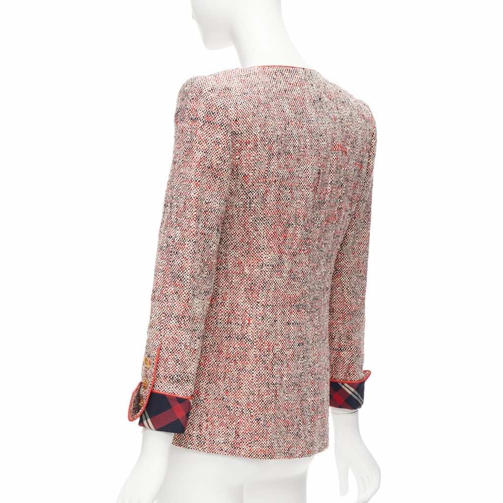 Chanel Red Double Breasted Blazer - Detail 2