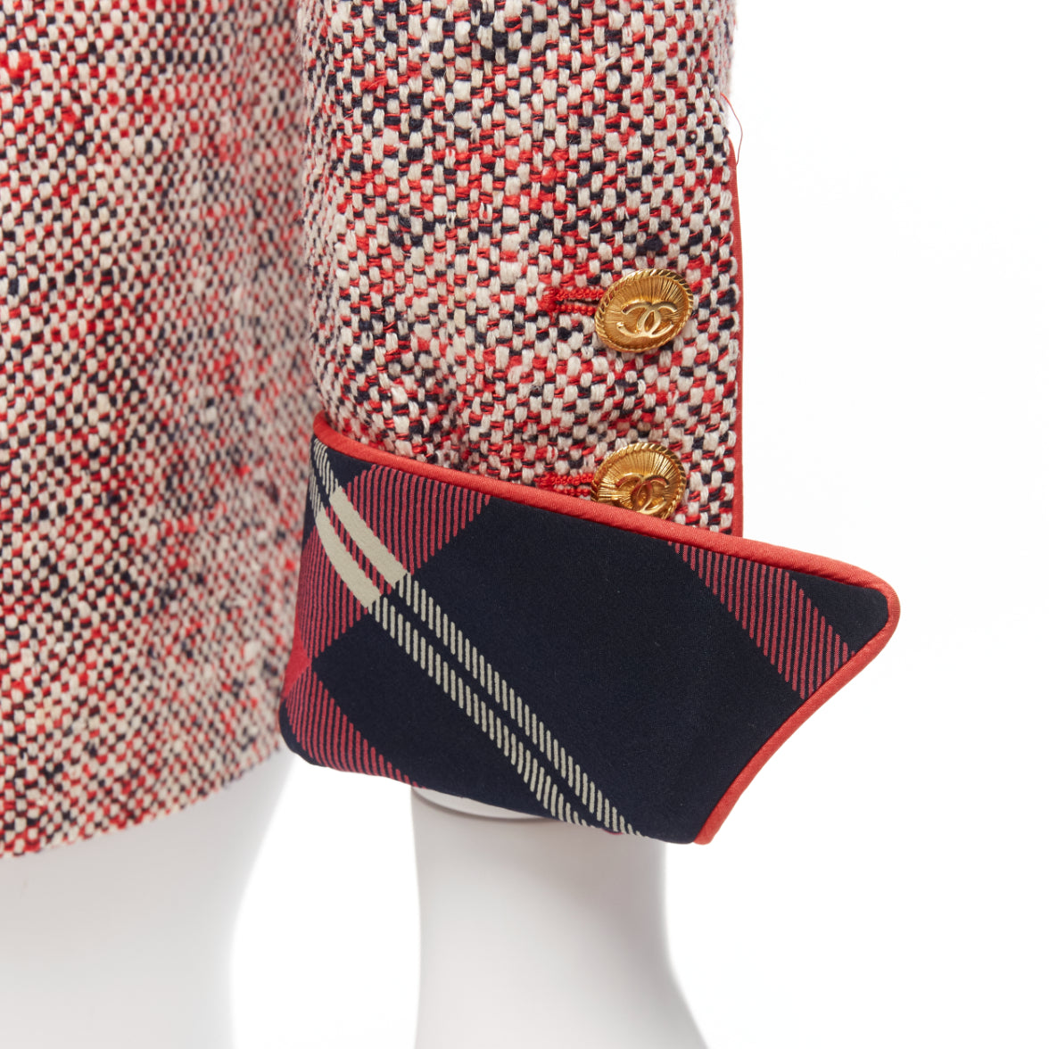 Chanel Red Double Breasted Blazer - Image 10