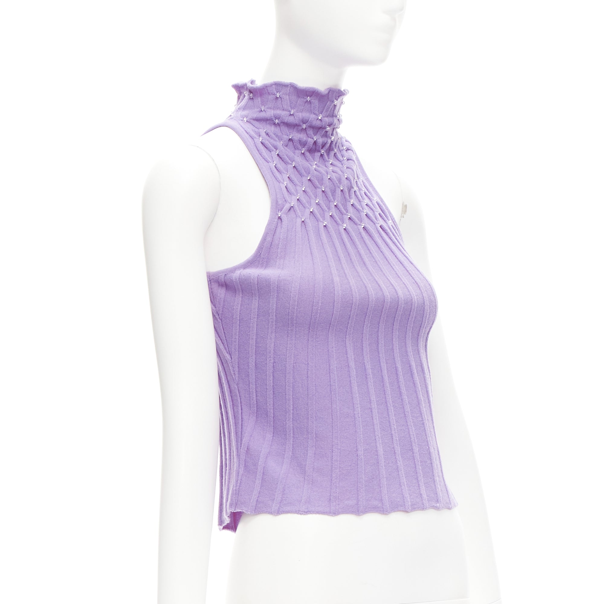 Gianni Versace Bead Crop Turtleneck - Image 6