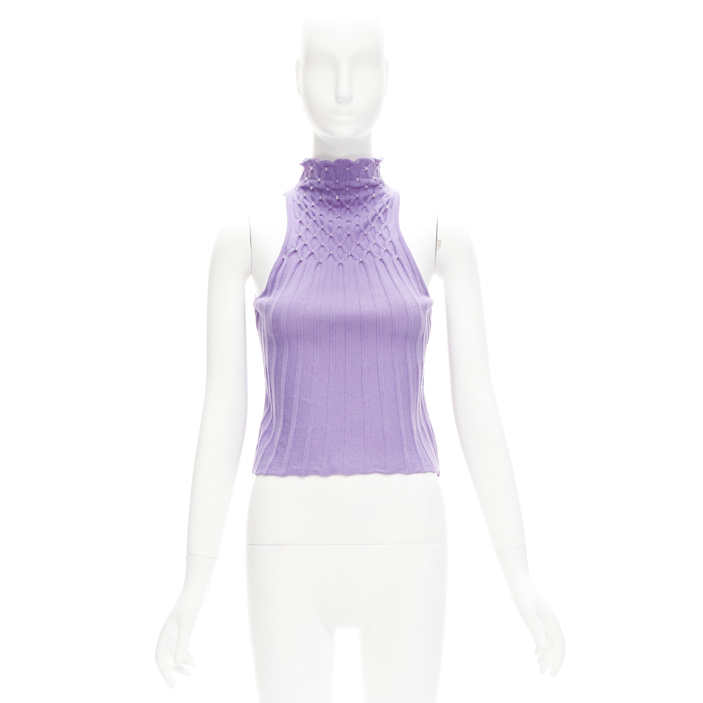 Gianni Versace Bead Crop Turtleneck - Image 11