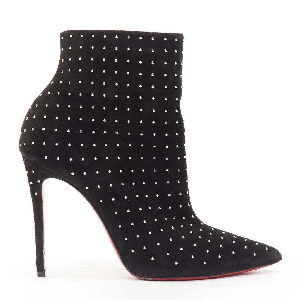 Christian Louboutin So Kate Booty Black Suede Never worn - Front View