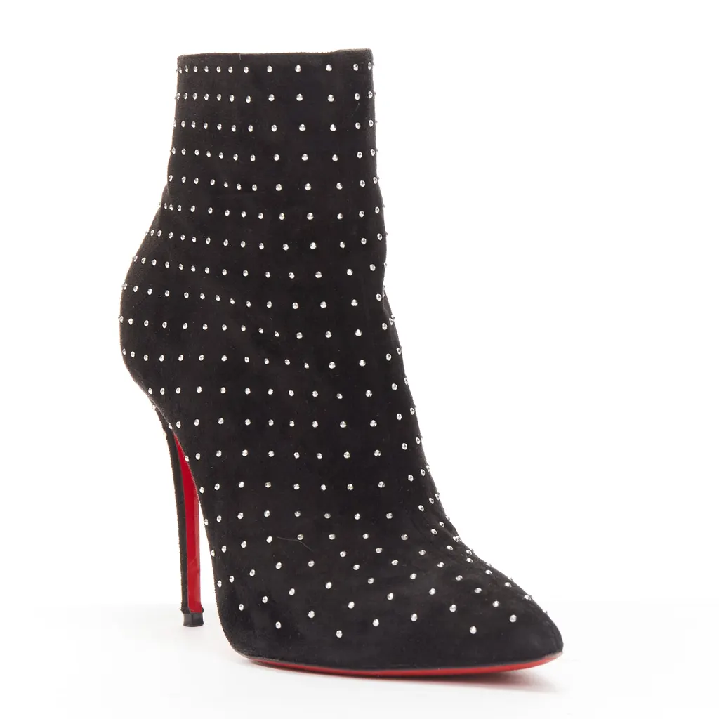 Christian Louboutin So Kate Booty Black Suede Never worn - Back View