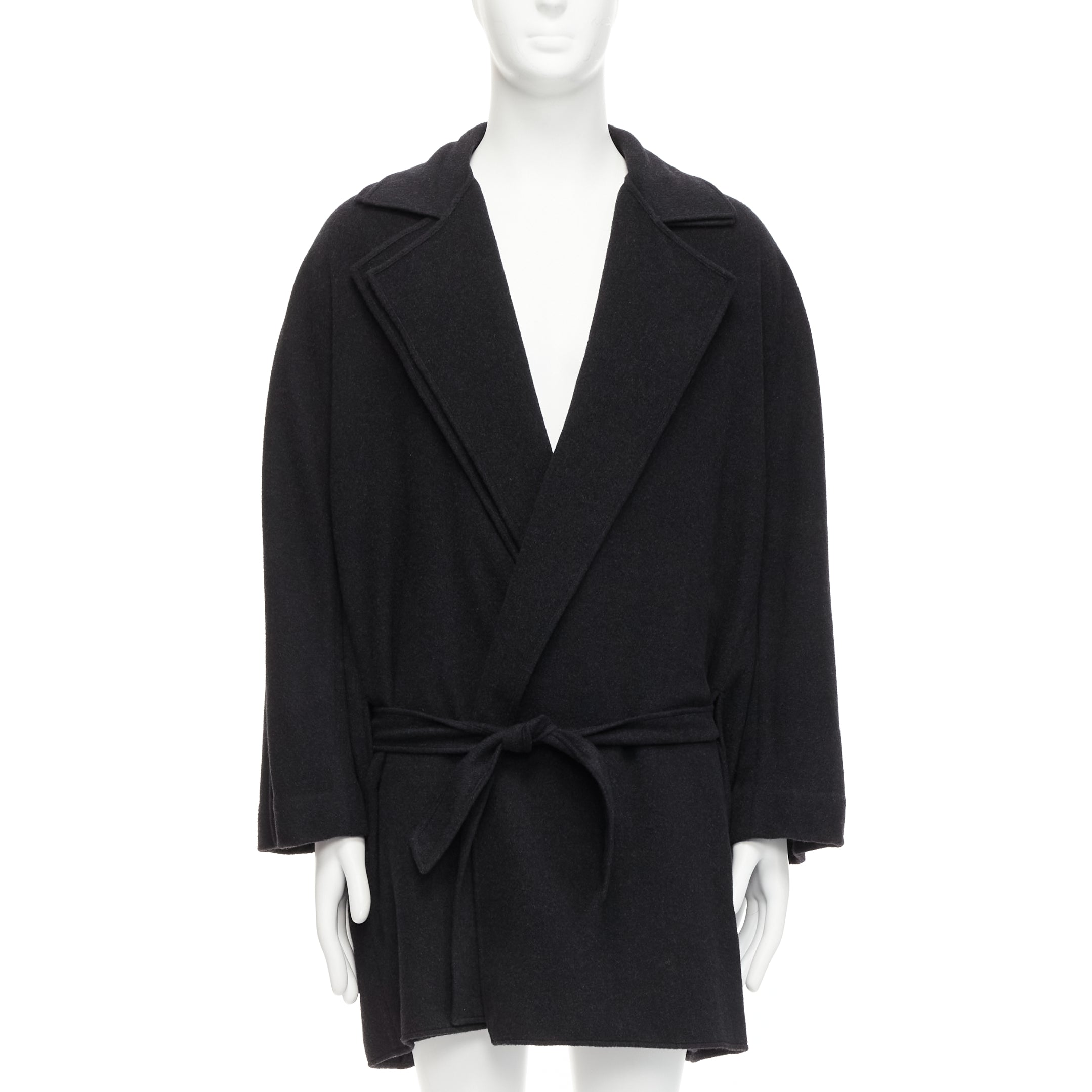 Hermès Grey Belted Coat - Image 6
