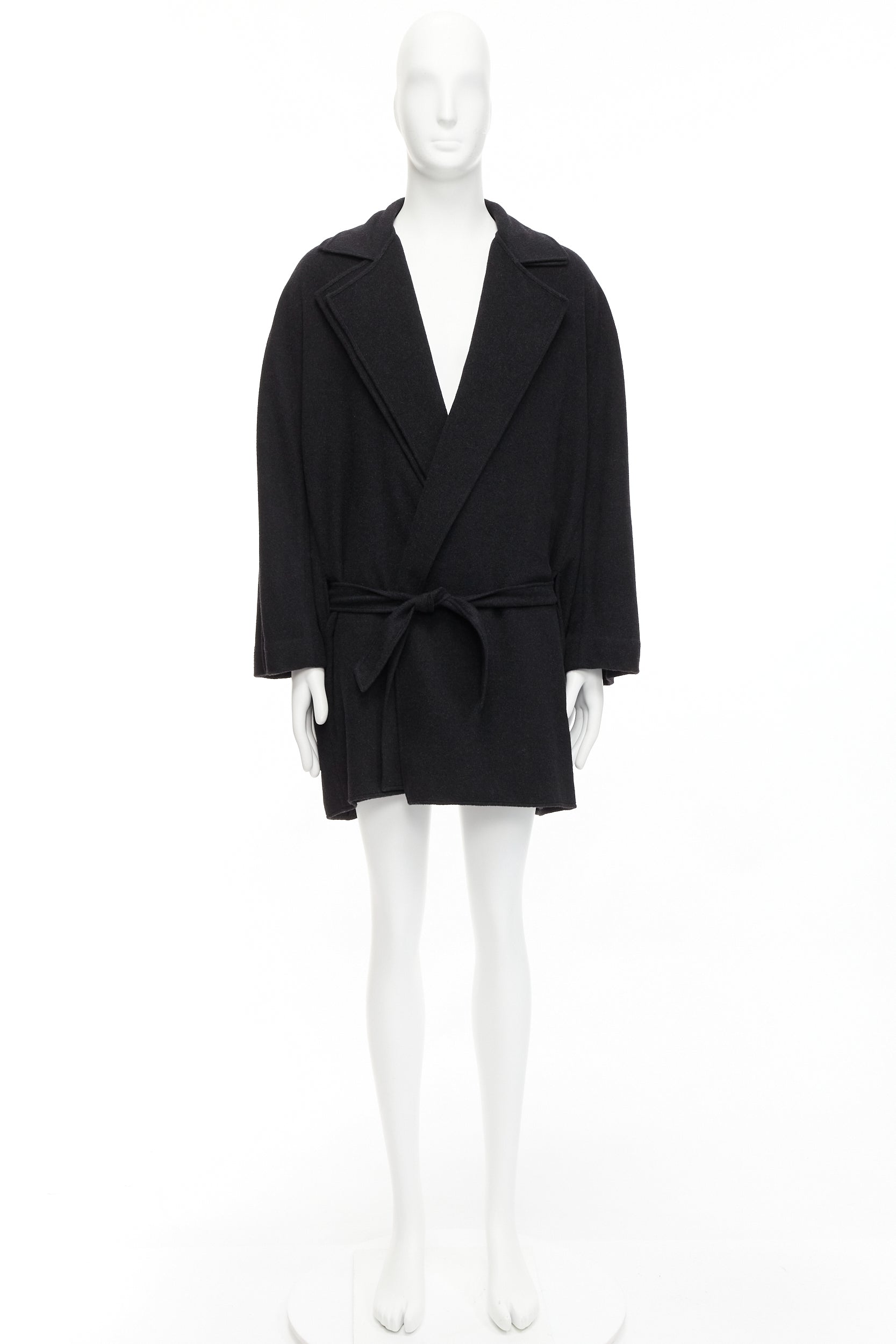 Hermès Grey Belted Coat - Image 12