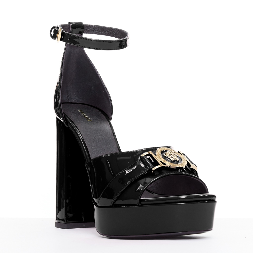 Versace Tribute Black Sandals - Back view