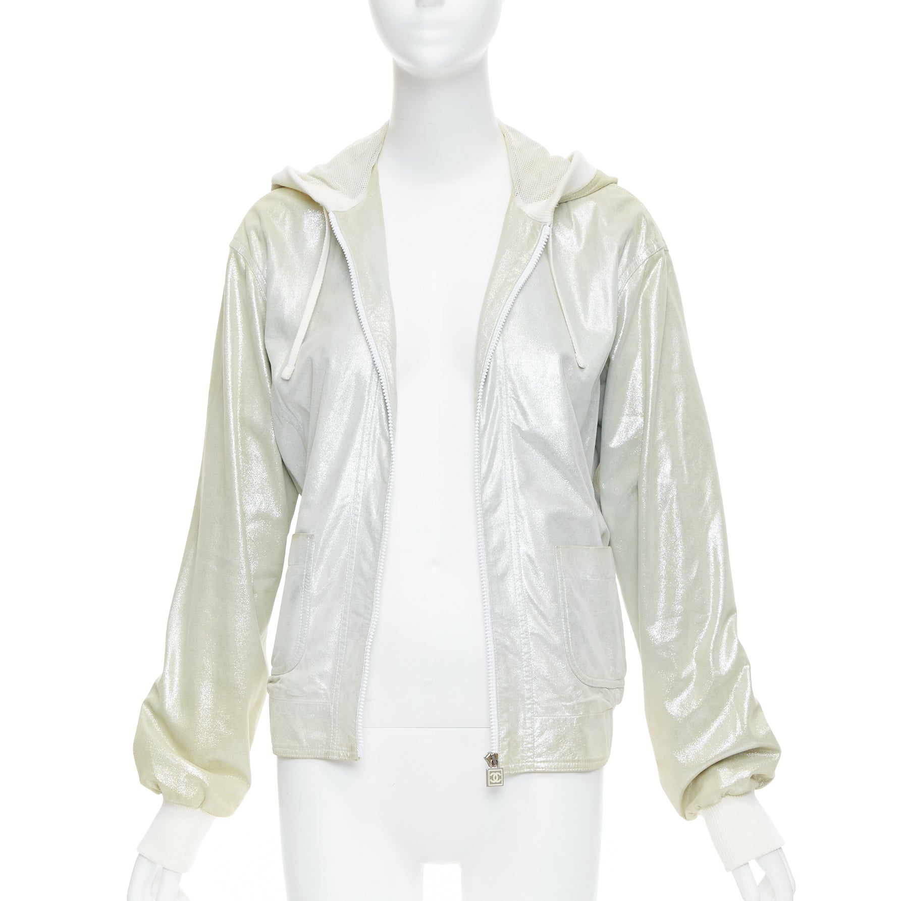 Chanel Metallic Rib Hood Jacket