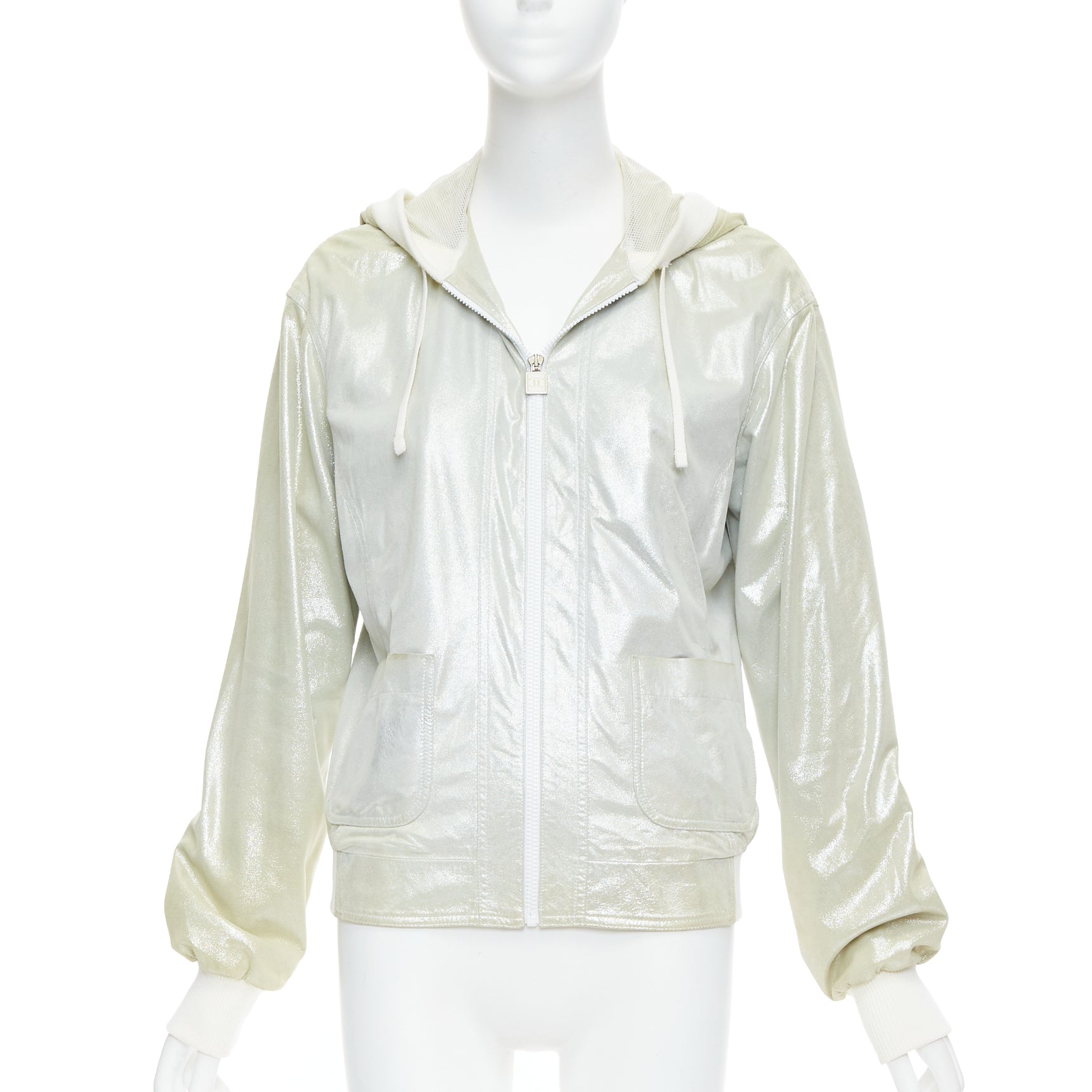 Chanel Metallic Rib Hood Jacket - Image 6
