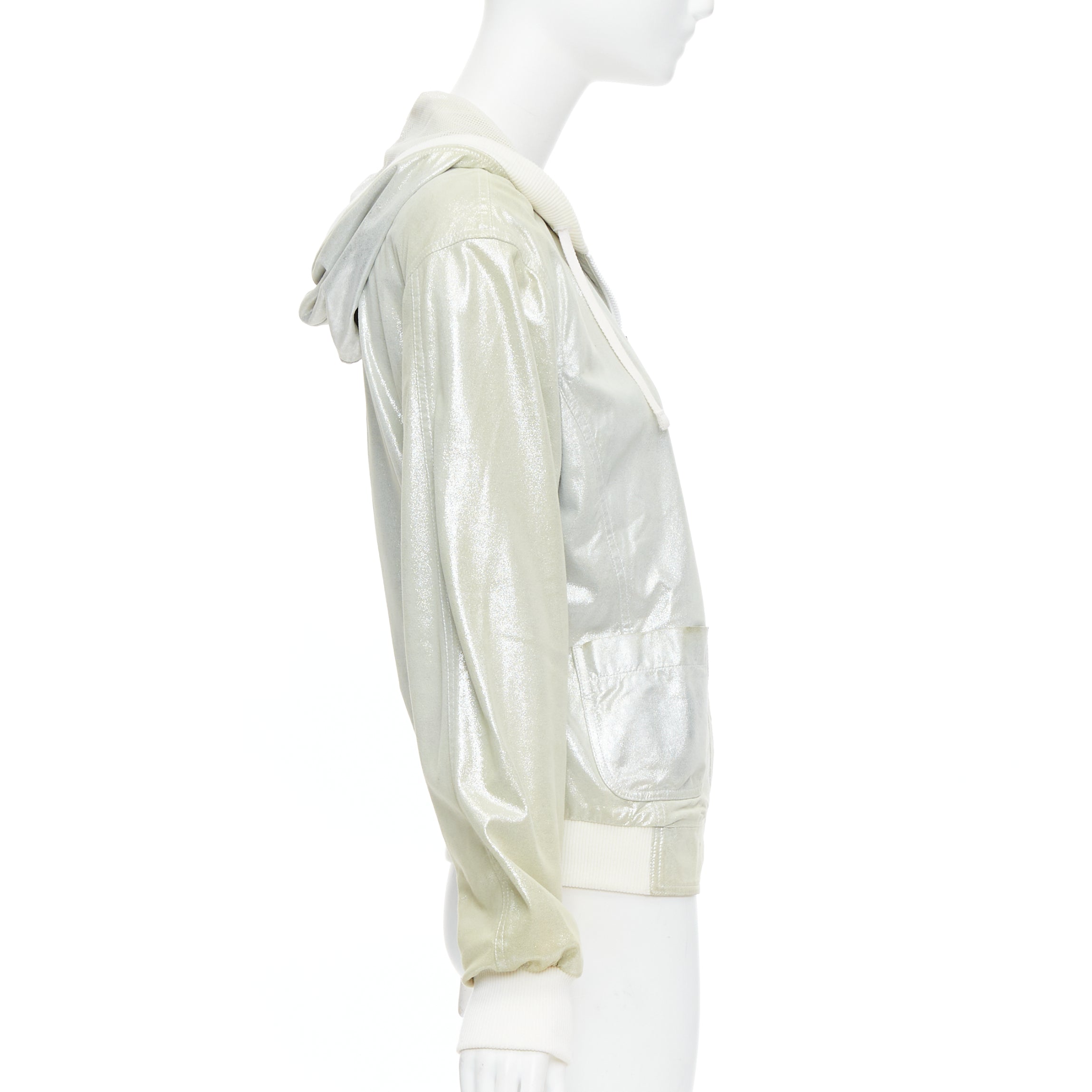 Chanel Metallic Rib Hood Jacket - Side view