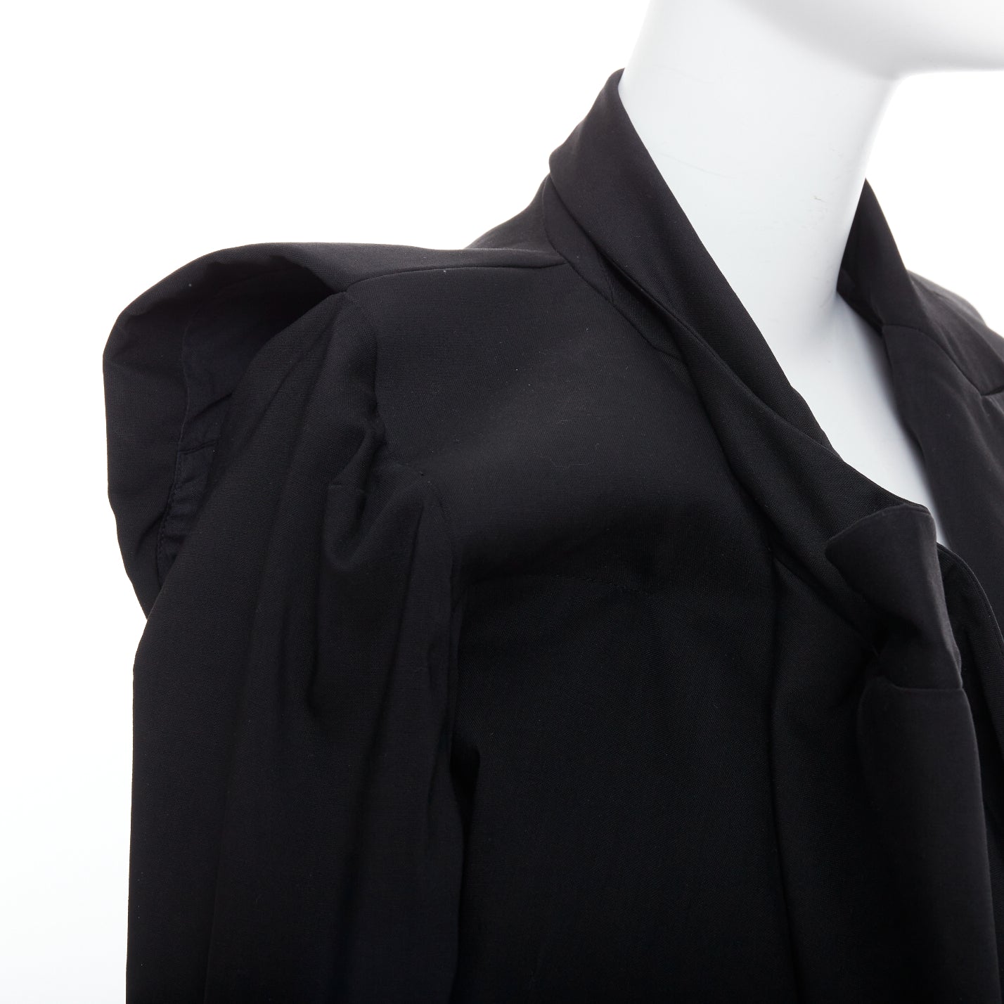 Maison Martin Margiela Black Draped Coat - Back view