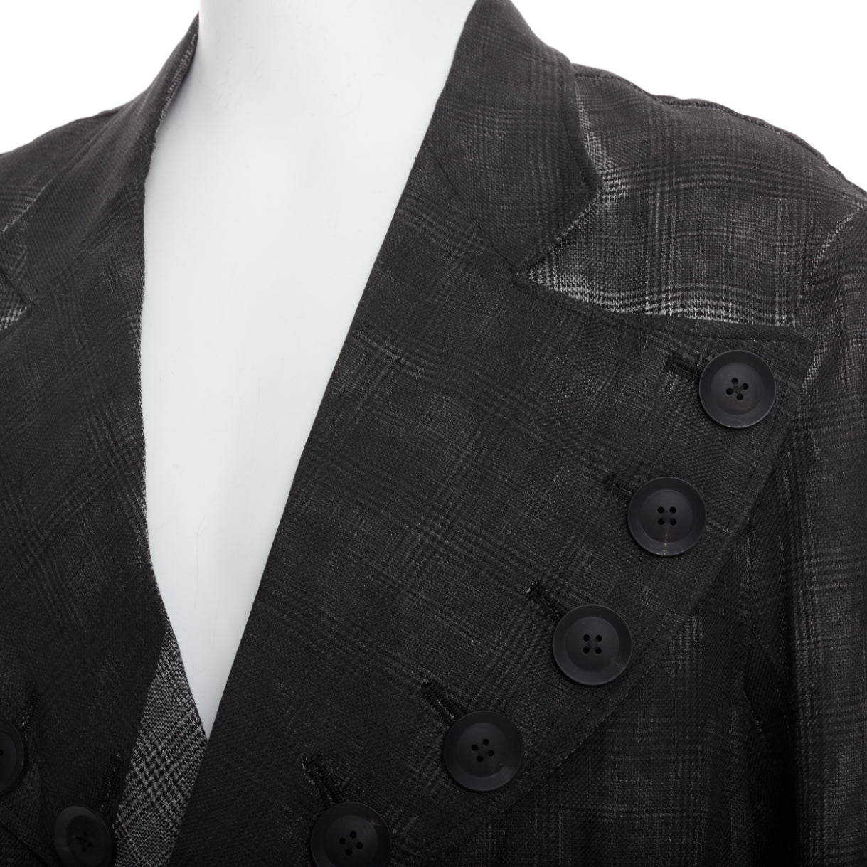 Yohji Yamamoto Grey Gradient Blazer - Back view