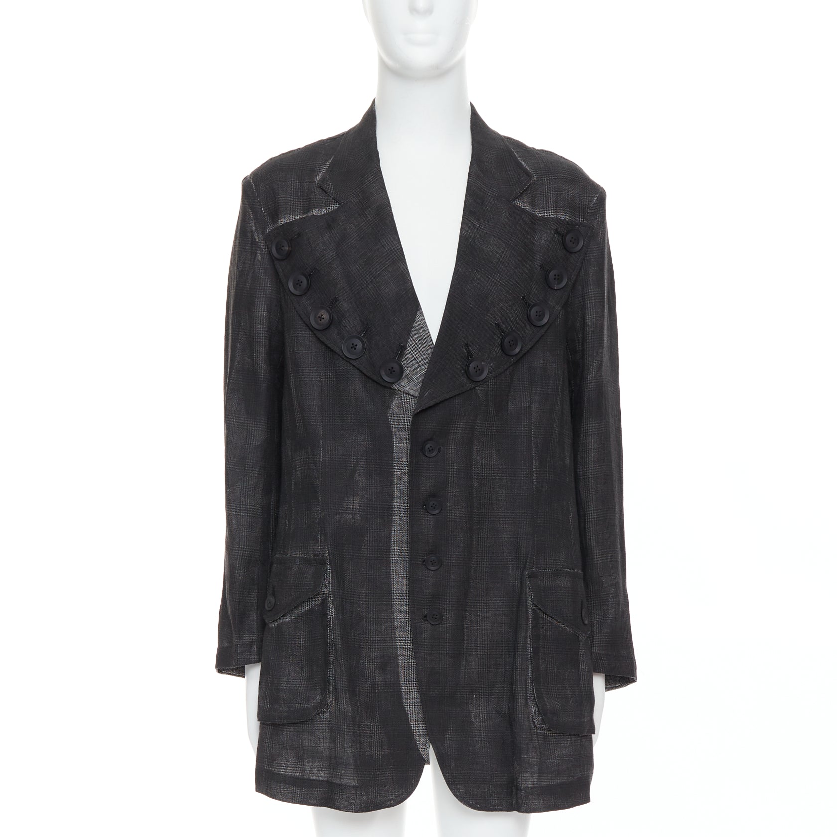 Yohji Yamamoto Grey Gradient Blazer - Image 6