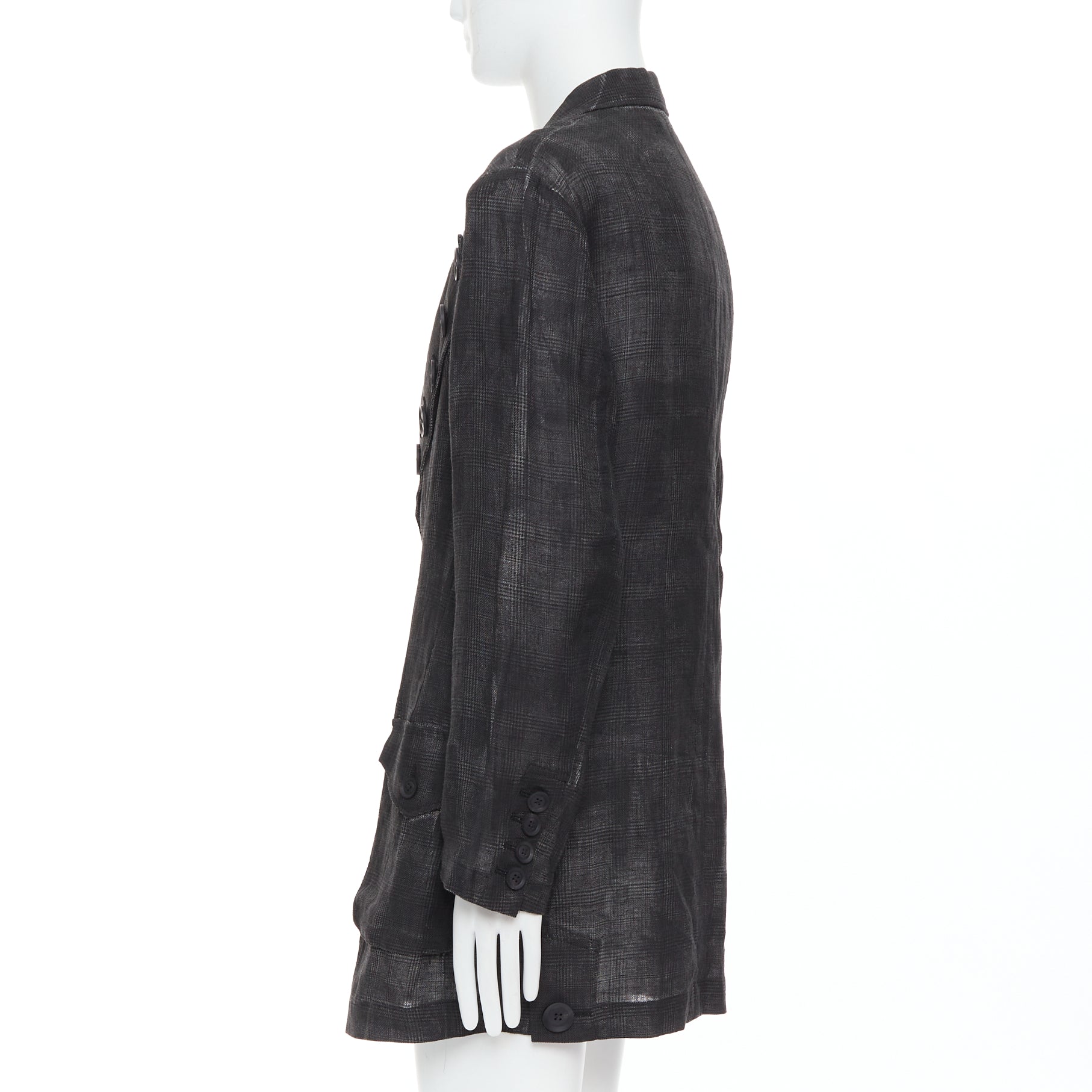 Yohji Yamamoto Grey Gradient Blazer - Detail 2