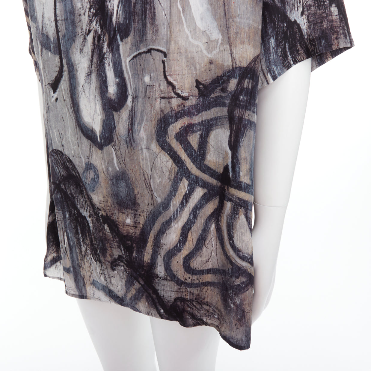 Yohji Yamamoto Abstract Silk Shirt - Detail 2