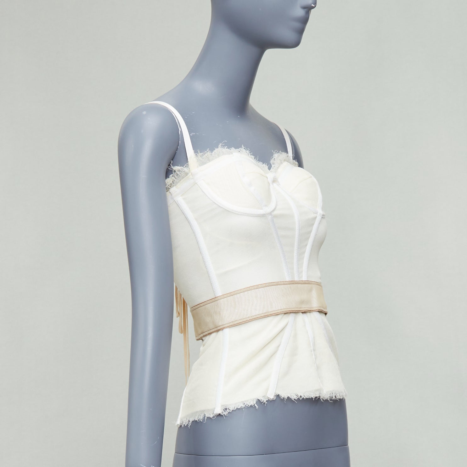 Dolce & Gabbana Mesh Trim Bustier - Image 6