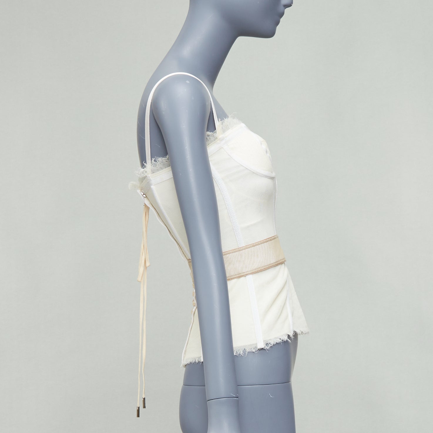 Dolce & Gabbana Mesh Trim Bustier - 4