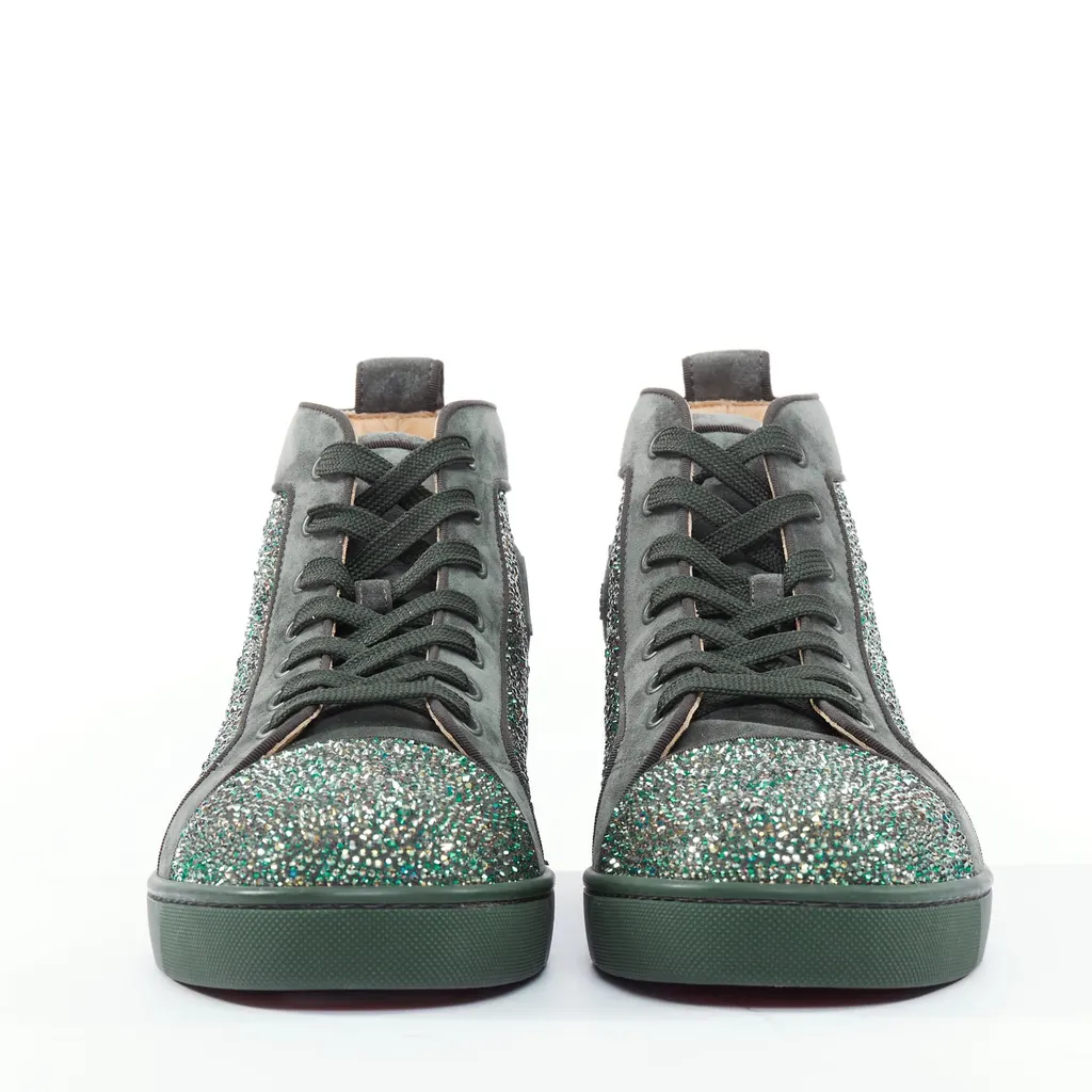 Christian Louboutin Louis Orlato Green Suede Never worn - Inside View