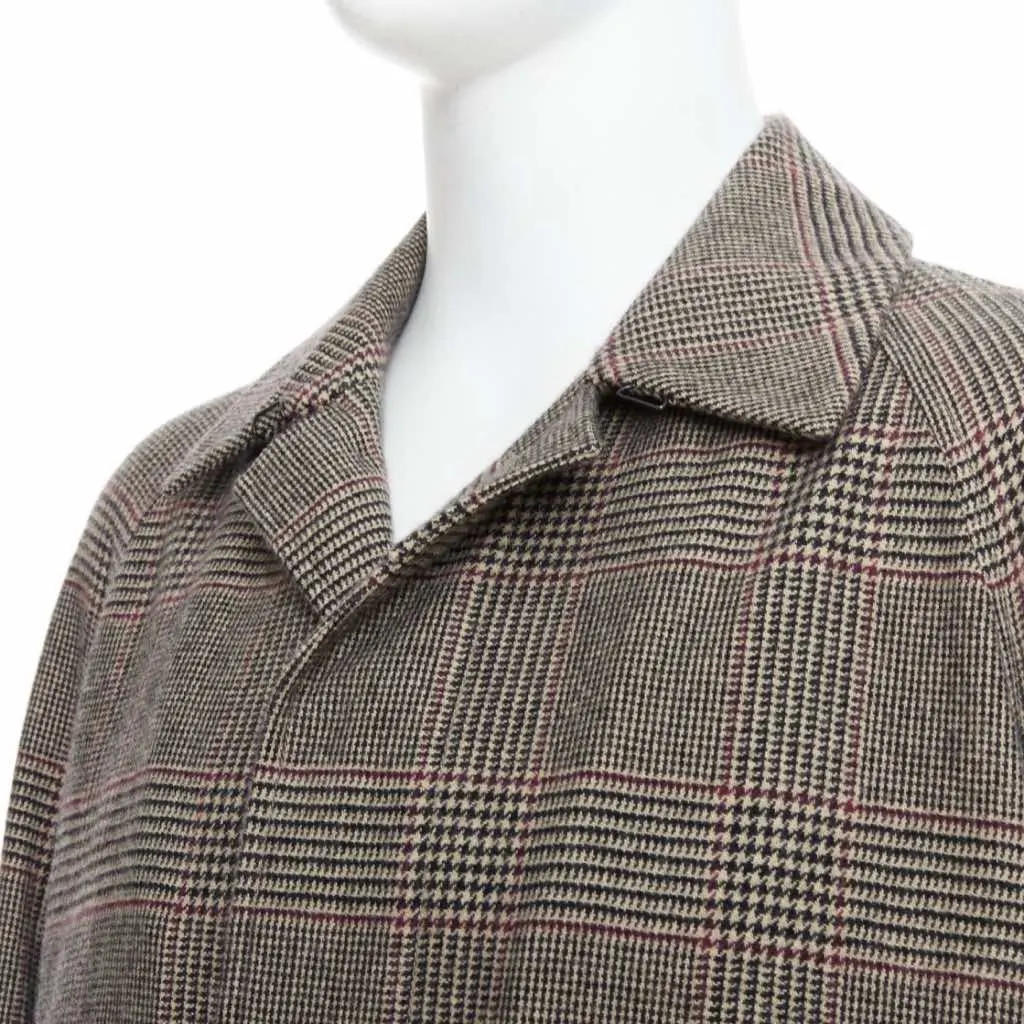 Loro Piana Green Herringbone Coat Beige Cashmere Never worn - Back View