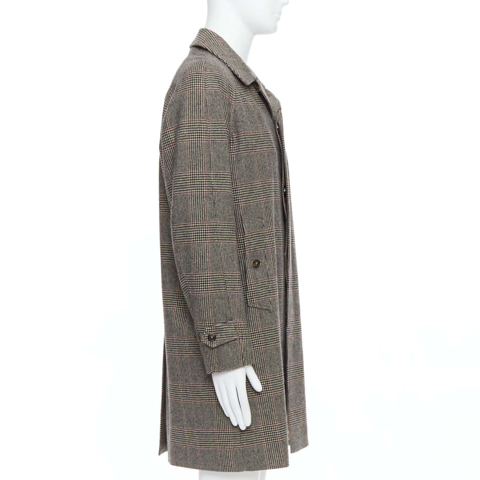 Loro Piana Green Herringbone Coat - 4