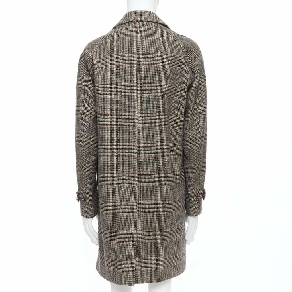 Loro Piana Green Herringbone Coat Beige Cashmere Never worn - Box View