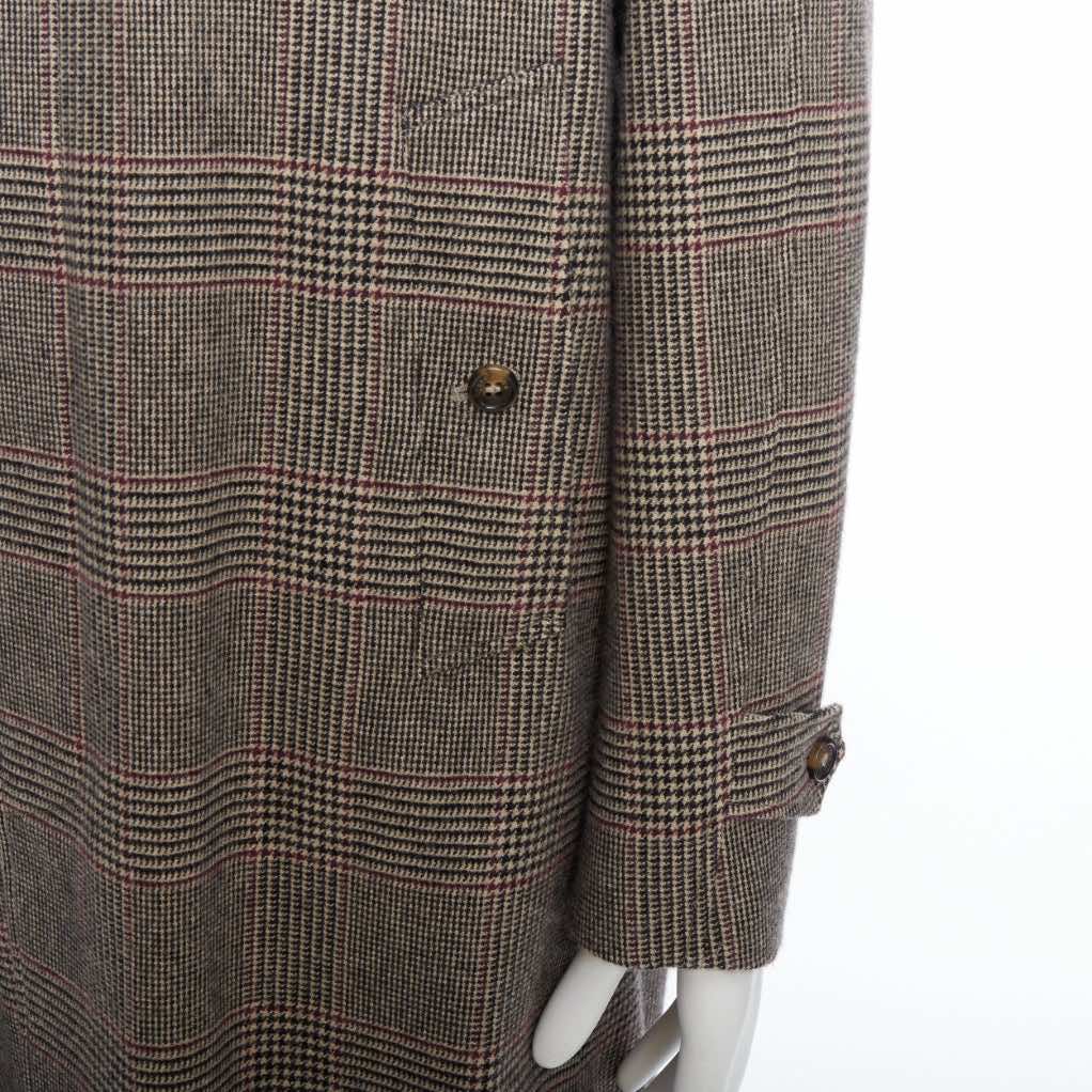 Loro Piana Green Herringbone Coat - Detail 2