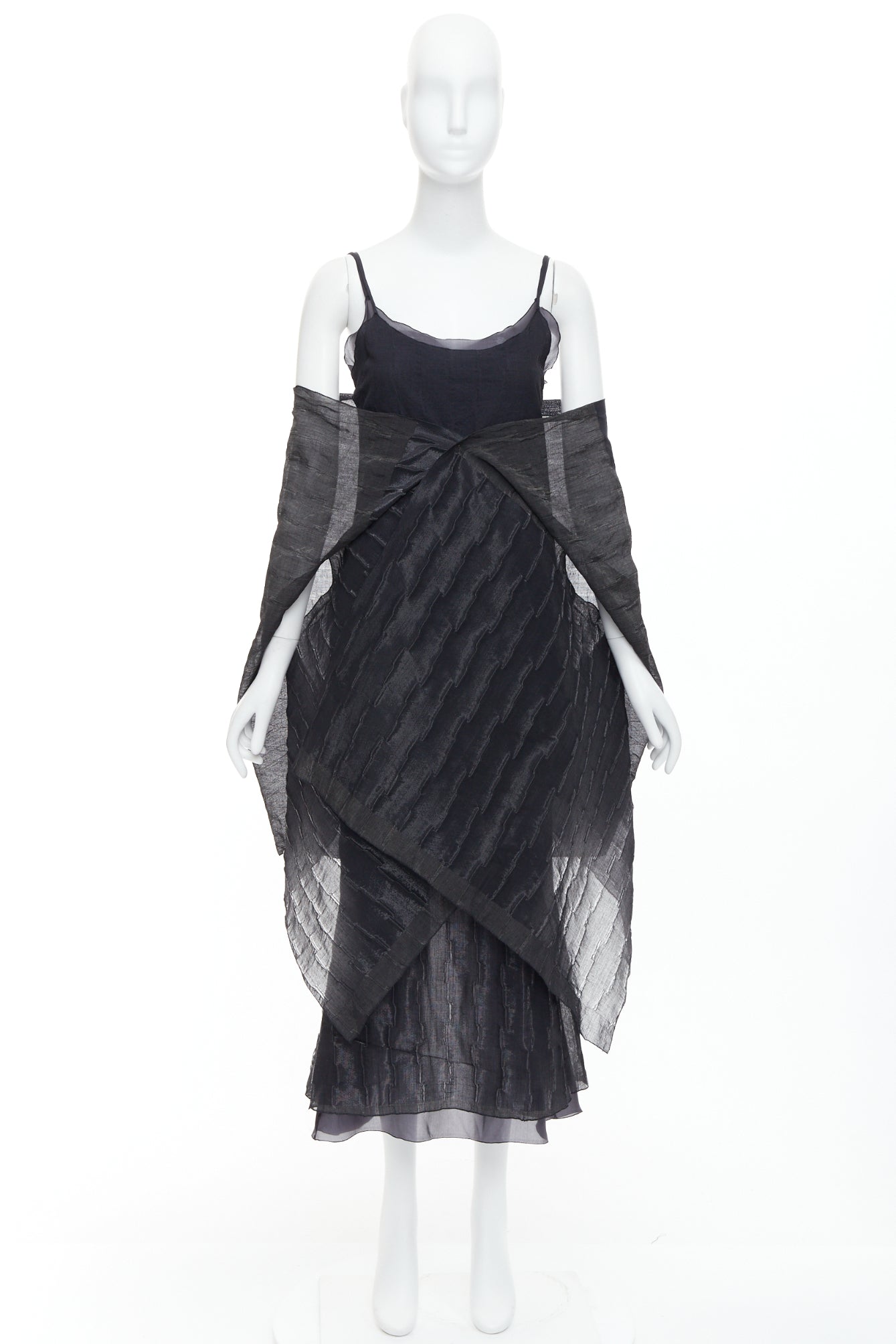 Romeo Gigli Crinkled Dress Shawl - Image 13